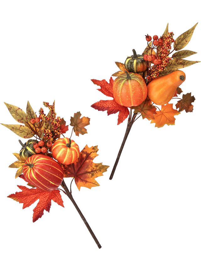 18" Autumnal Gourd & Berry Pick | Pumpkin Trio & Gourds/Pumpkins Mix