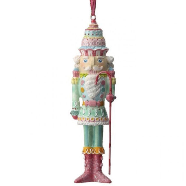 6" Resin Pastel Candy Nutcracker Ornament