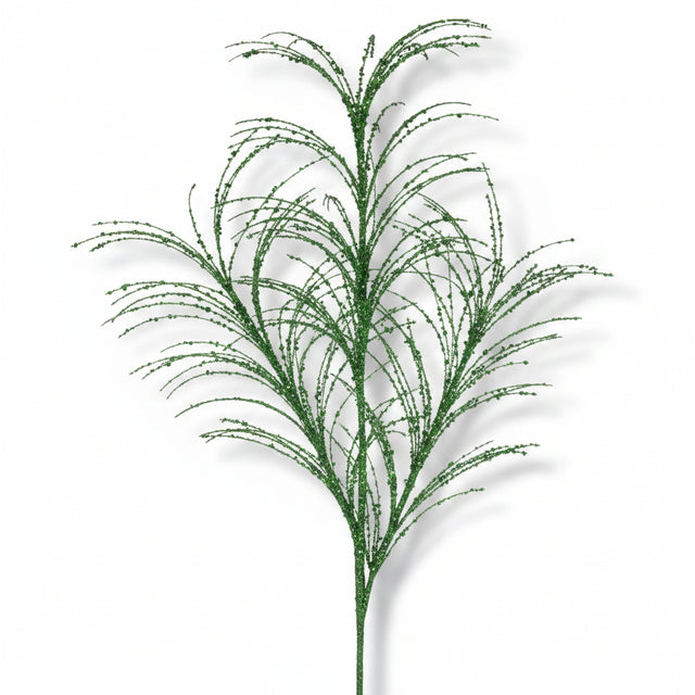 34" Glitter-Sequin Pampas Grass Spray | Green, Pink, & Midnight Blue