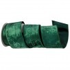 4"X10YD Green Viscose Velvet Metallic Back Ribbon