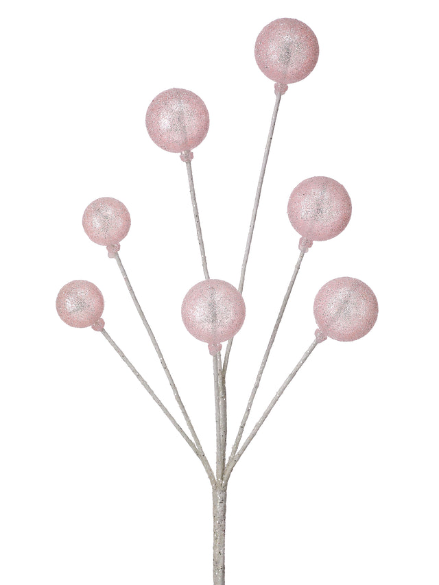 21" Glitter Sugar Ball Spray | Available in Blue or Blush Pink