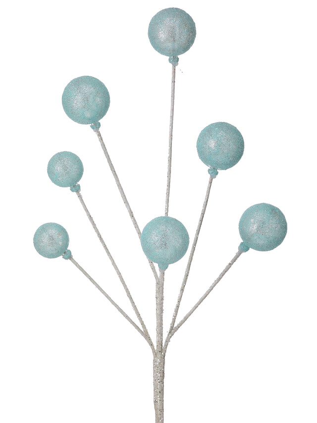 21" Glitter Sugar Ball Spray | Available in Blue or Blush Pink