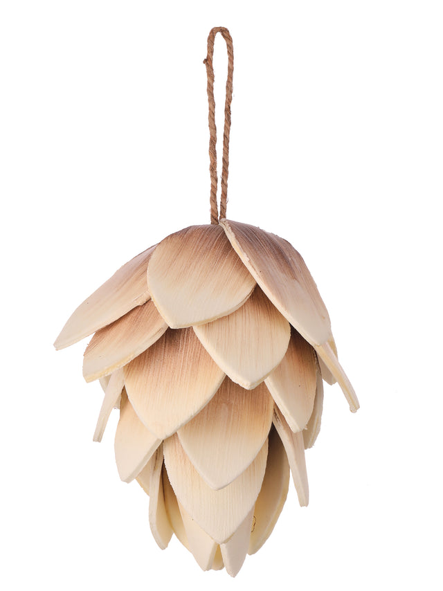 8" Foam Pinecone Ornament | Available in Warm Brown & Cream/Brown