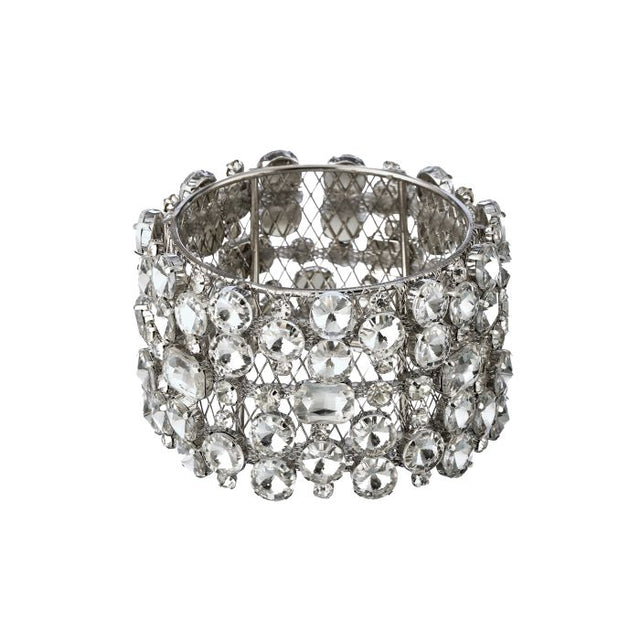 3.25" Faux Diamond Cuff Ring | Ribbon Bow Accessory *Bow sold separately*