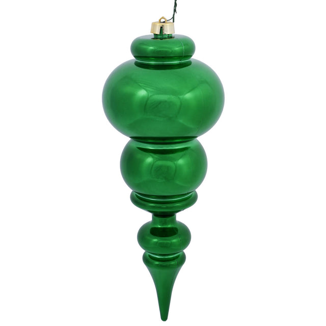 14" Shiny Finial Ornament, Champagne, Burgundy, Red, Midnight Blue, or Green