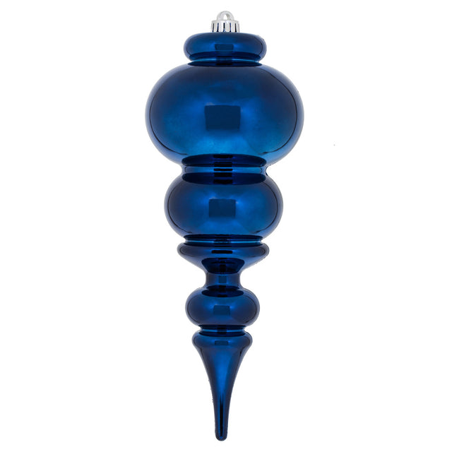 14" Shiny Finial Ornament, Champagne, Burgundy, Red, Midnight Blue, or Green