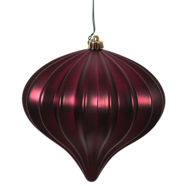 Wine Matte Onion Christmas Ornament 5.7", UV treated, Set of 3