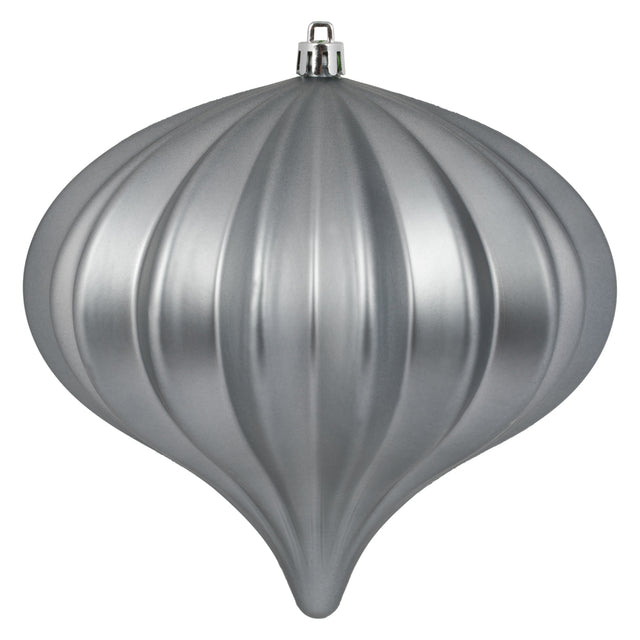 Pewter Matte Onion Christmas Ornament 5.7", UV treated, Set of 3