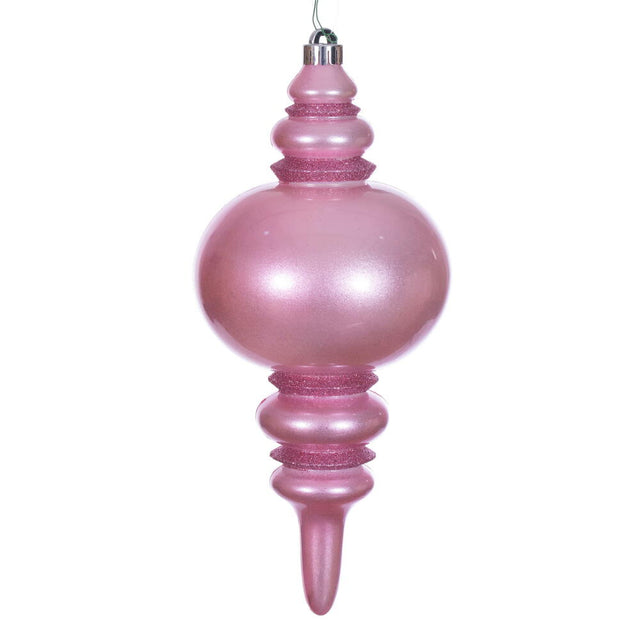 13" Pink Candy Glitter UV Treated Finial