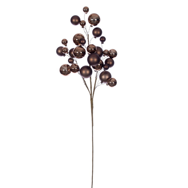 30" Ball Ornament Spray Mocha | Champagne | Red | Green
