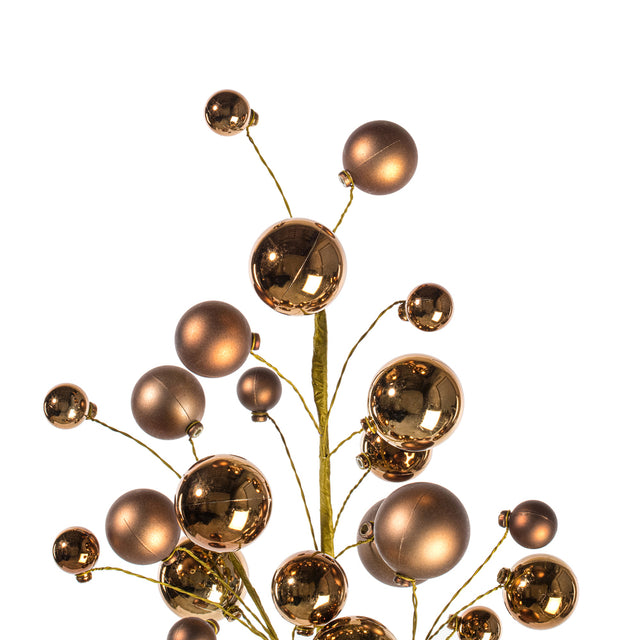 30" Ball Ornament Spray Mocha | Champagne | Red | Green
