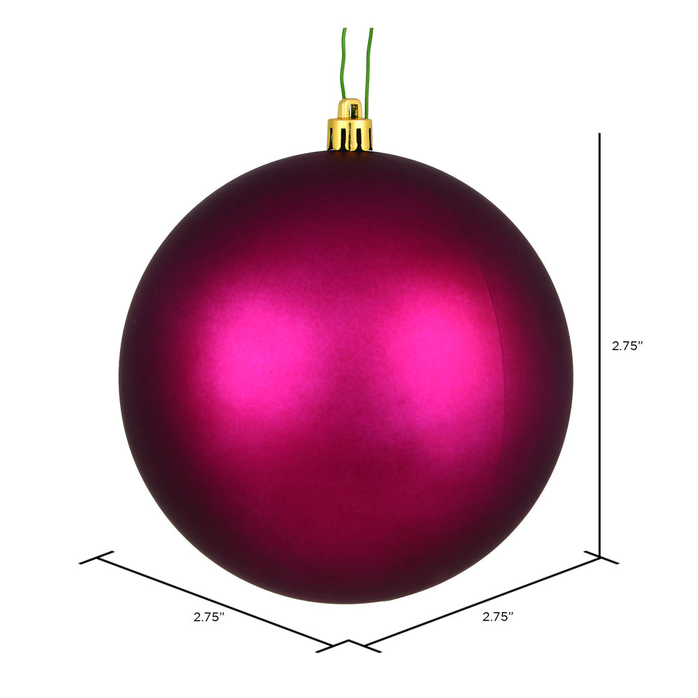 2.75" Berry Red Matte Ball Ornament