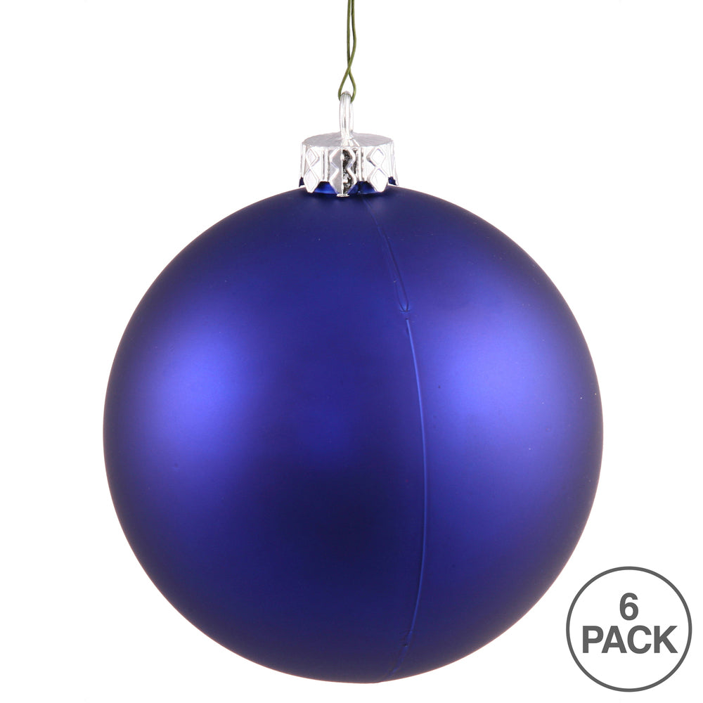 4" Cobalt Matte Ball Ornament