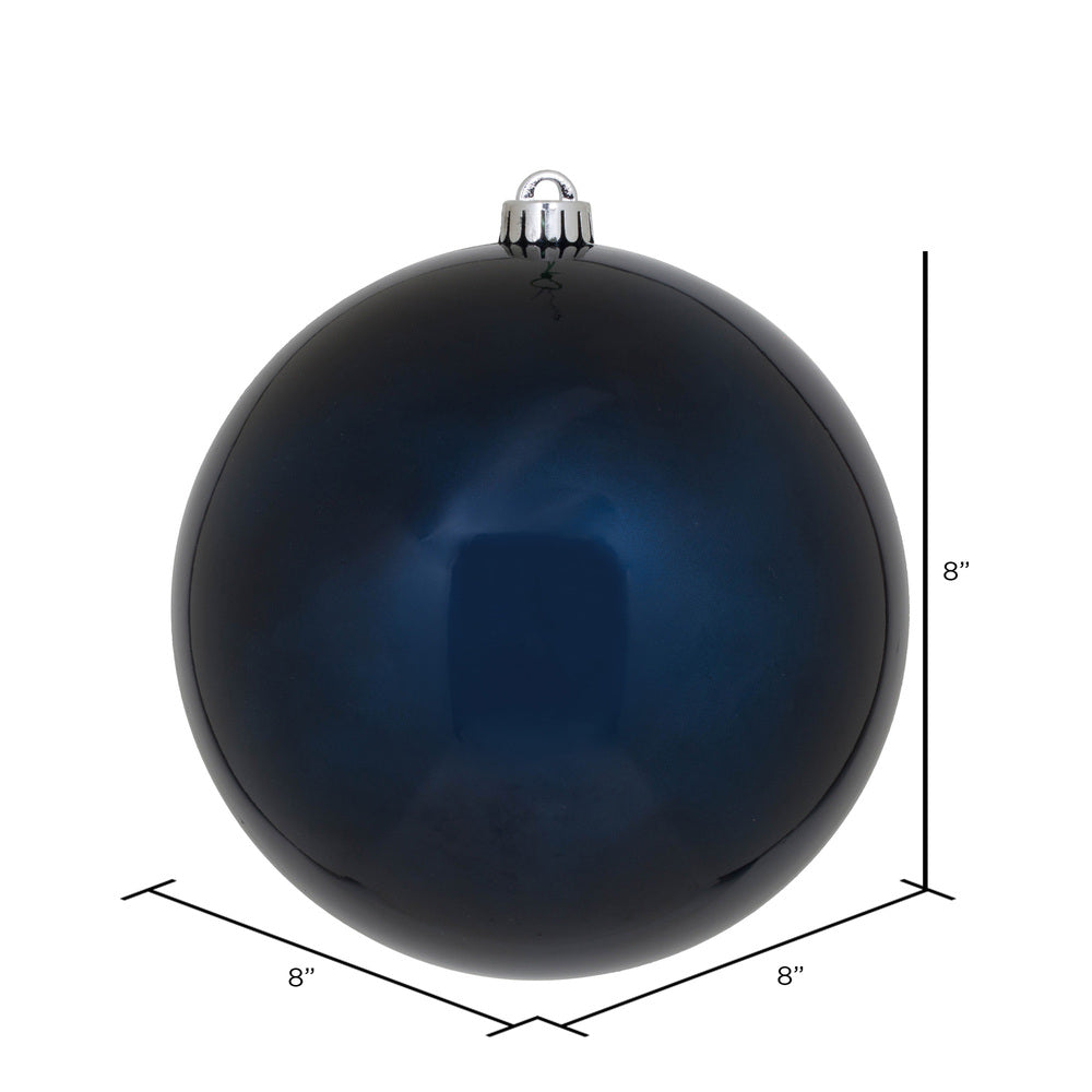 8" Midnight Blue Candy Ball Ornament