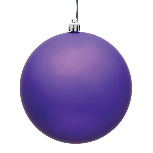 6" Purple Matte Ball Ornament | Bag of 4
