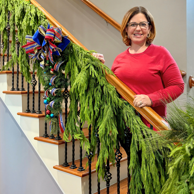 40" x 27" Real Touch Norfolk Pine Dripping Garland