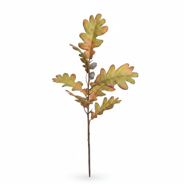 19" Oak Leaf Stem | Available in Brown & Green