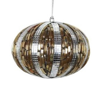 4" Glass Chip Ball Ornament