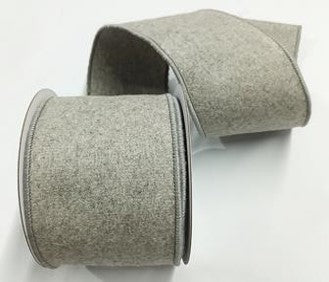 4" Felt Tinsel Edge Ribbon- 10 Yards