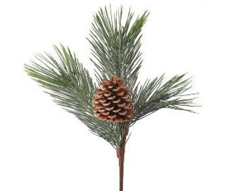 21" Long Needle Pine with Pine Cone Spray