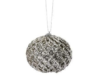 4" Glittered Net Ball Ornament