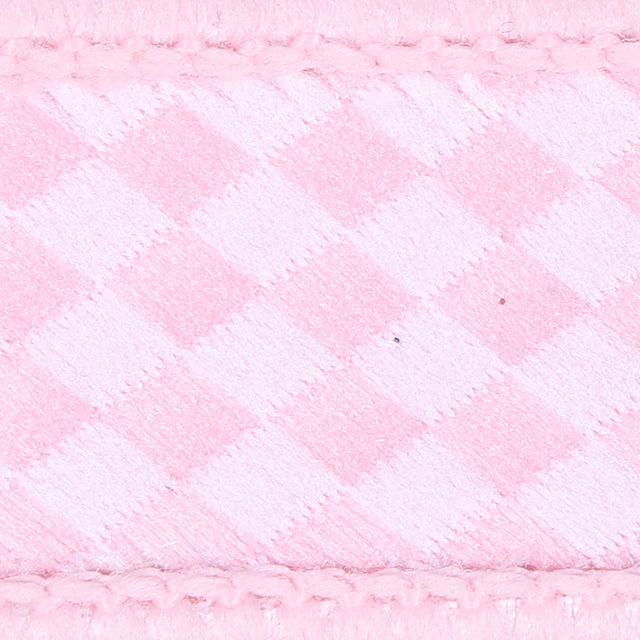 1" | 4" x 10Yd Pink & White Diagonal Checkerboard Ribbon