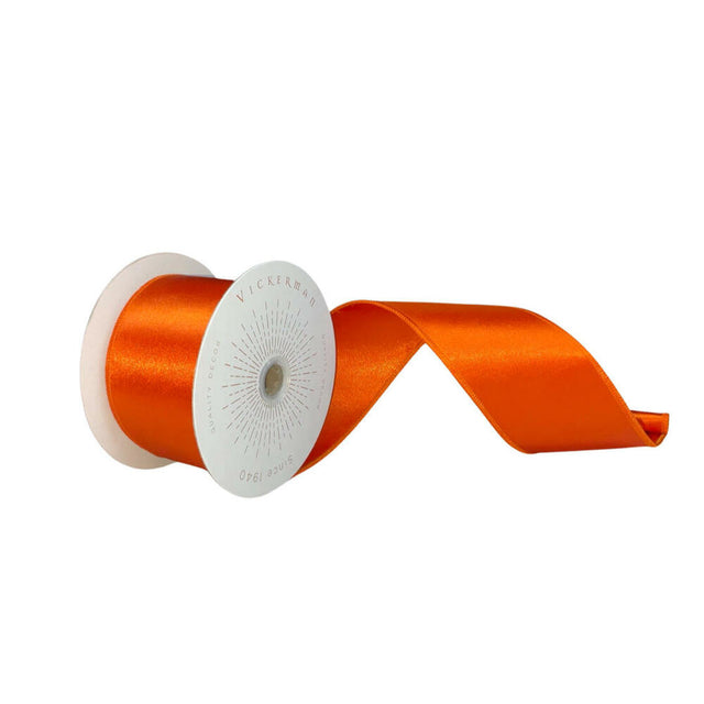 2.5" Burnish Orange Satin Ribbon- 10 Yards