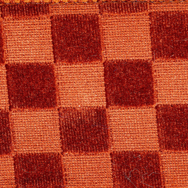 2.5" x 10 Yd Burnish Orange Velvet Checkered Satin Back Ribbon