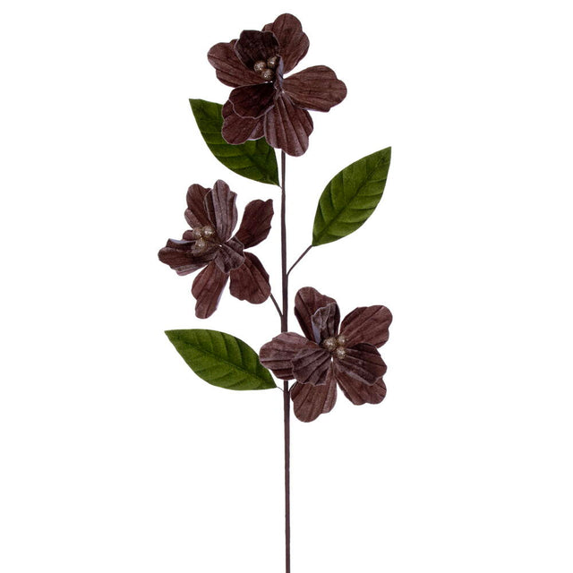 28" Velvet Trio Amaryllis Stem | Red | Green | Lime Green | Mocha | Midnight Blue
