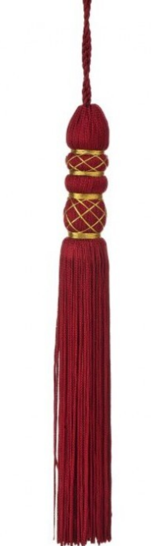 10.5" Burgundy Heavy Tassel Ornament