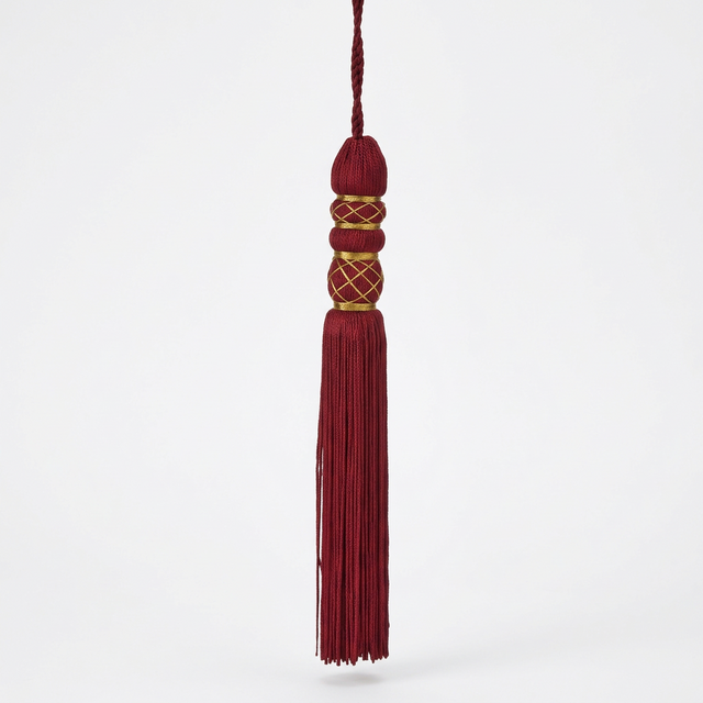10.5 inch Burgundy Heavy Tassel Ornament
