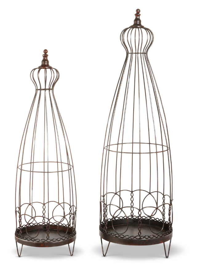 38" | 32" Distressed Wire Lanterns