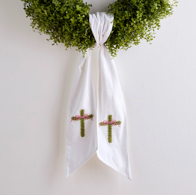60" Cross Wreath Sash for Easter & Spring