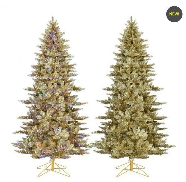 7.5' Champagne Dual LED Christmas Tree