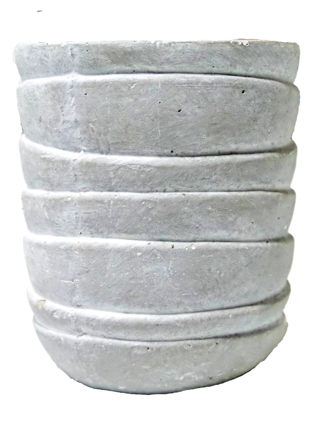 5.9" Layered Design Concrete Pot