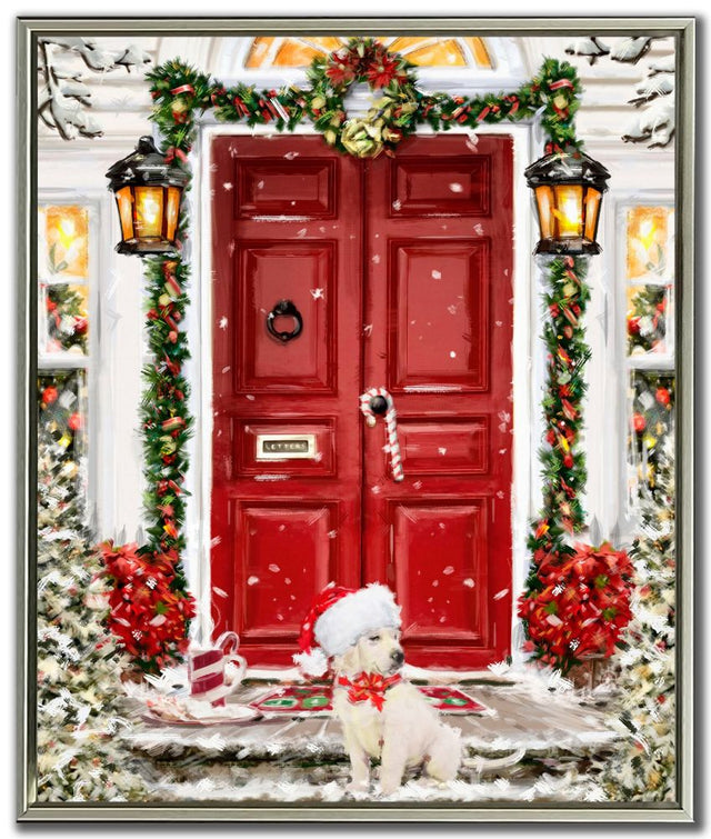 20"x24" New Puppy Holiday Wall Art