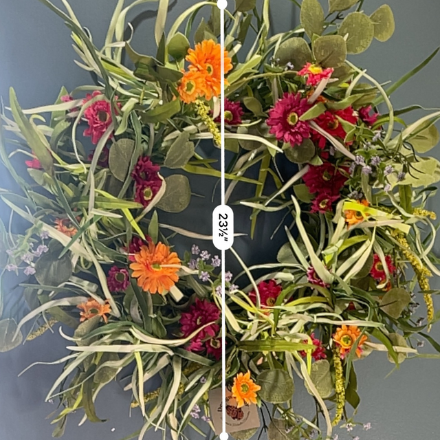 24" Wild and Free Designer Spring Door Wreath