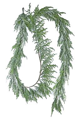14' Norfolk Pine Garland with Snow