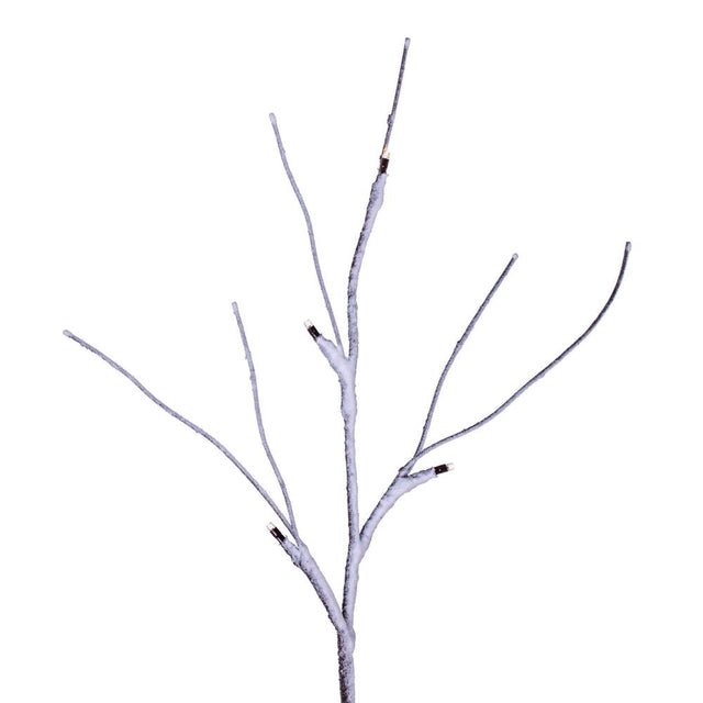6' Brown Frosted Twig Garland LED 48WW B/O