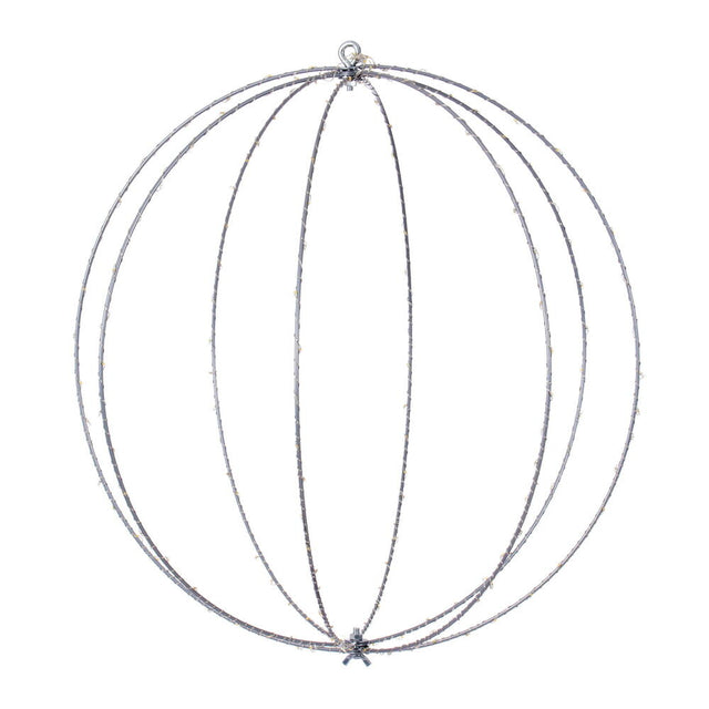 18" or 24" Warm White Twinkle LED Ball Steel Wire Silhouette Light