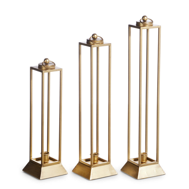 19" Gold Lanterns Set