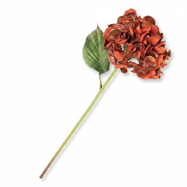 22" Red/Gold Glitter Hydrangea Spray