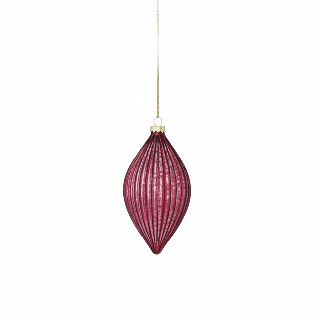 4"D Burgundy Mercury Glass Ornaments | Ball, Finial, or Onion Shape