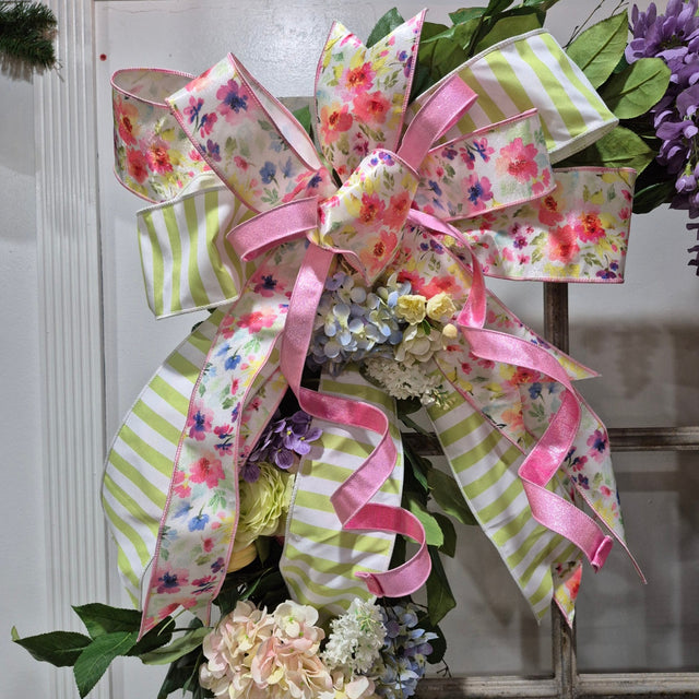 22" Blossom & Vine Handtied Spring Bow