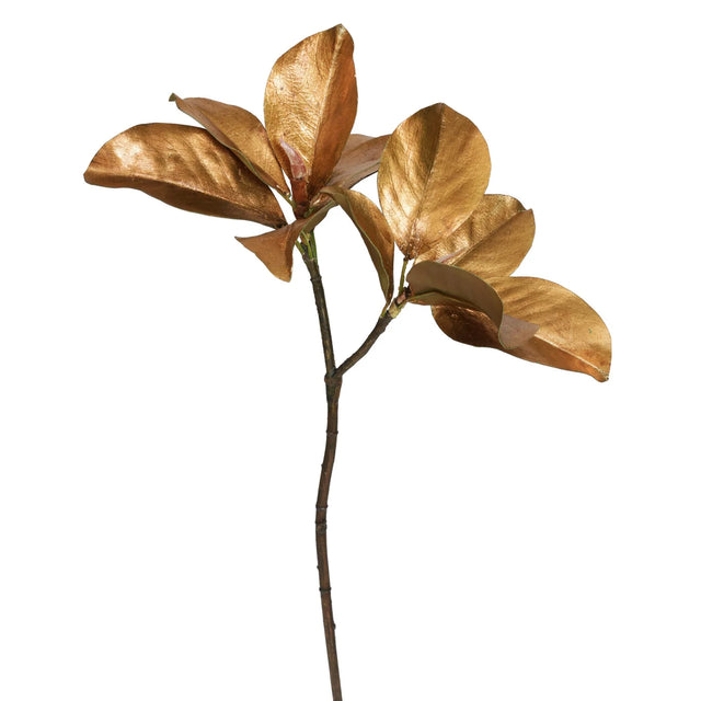 25" Gold Magnolia Leaf Pick