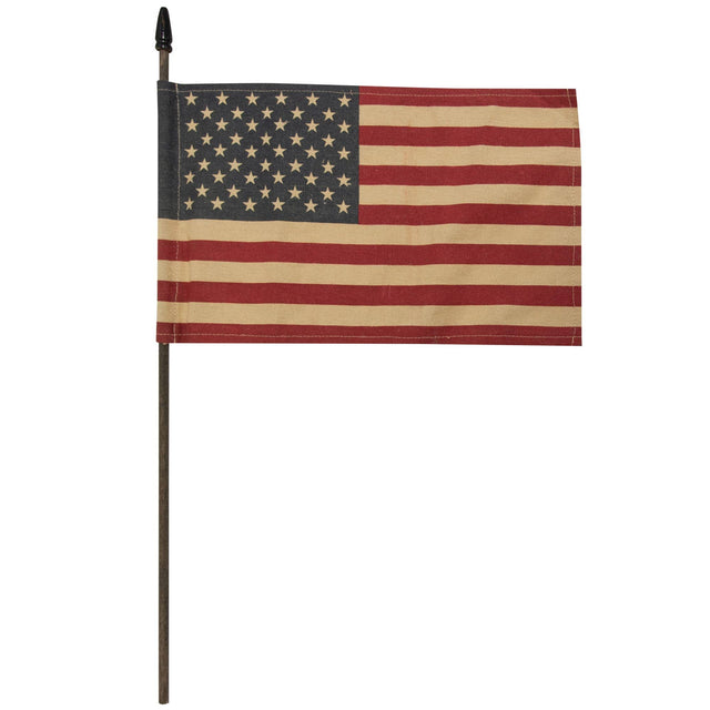 18" Tea Stained USA Flag Pick