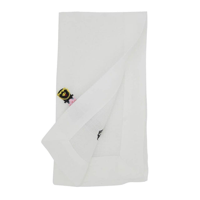 Embroidered Nutcracker White 20" Cloth Napkin