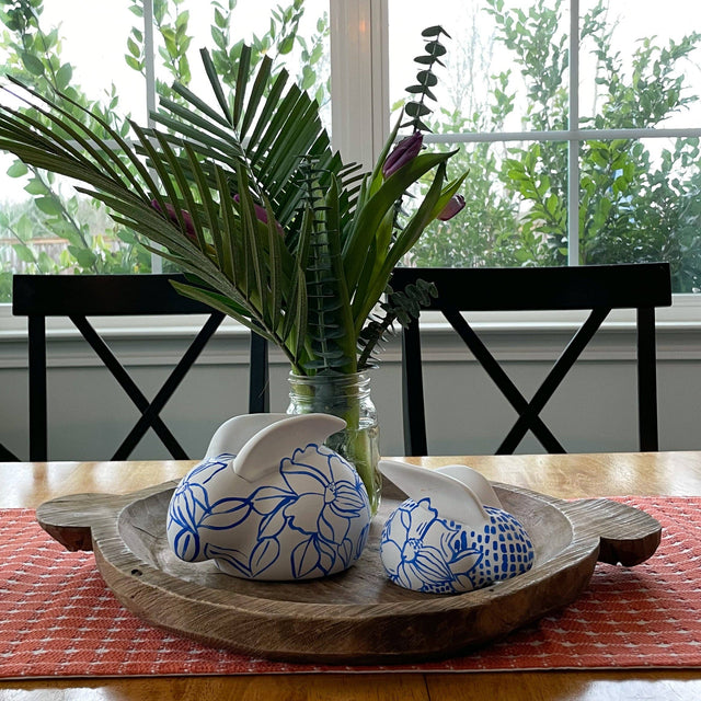 Large Magnolia Bunny | Chinoiserie Rabbit