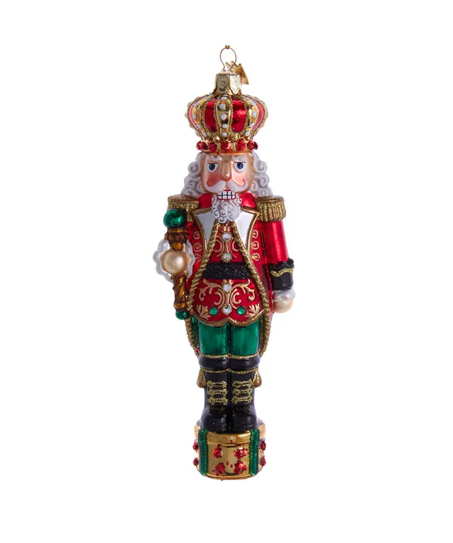 7" Bellissimo Glass King Nutcracker Ornament