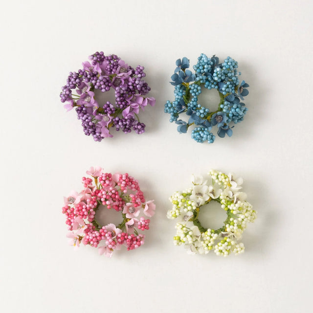 1.5" Berry Flower Candle Ring
